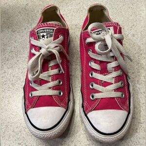 Converse Hot Pink Canvas Sneakers